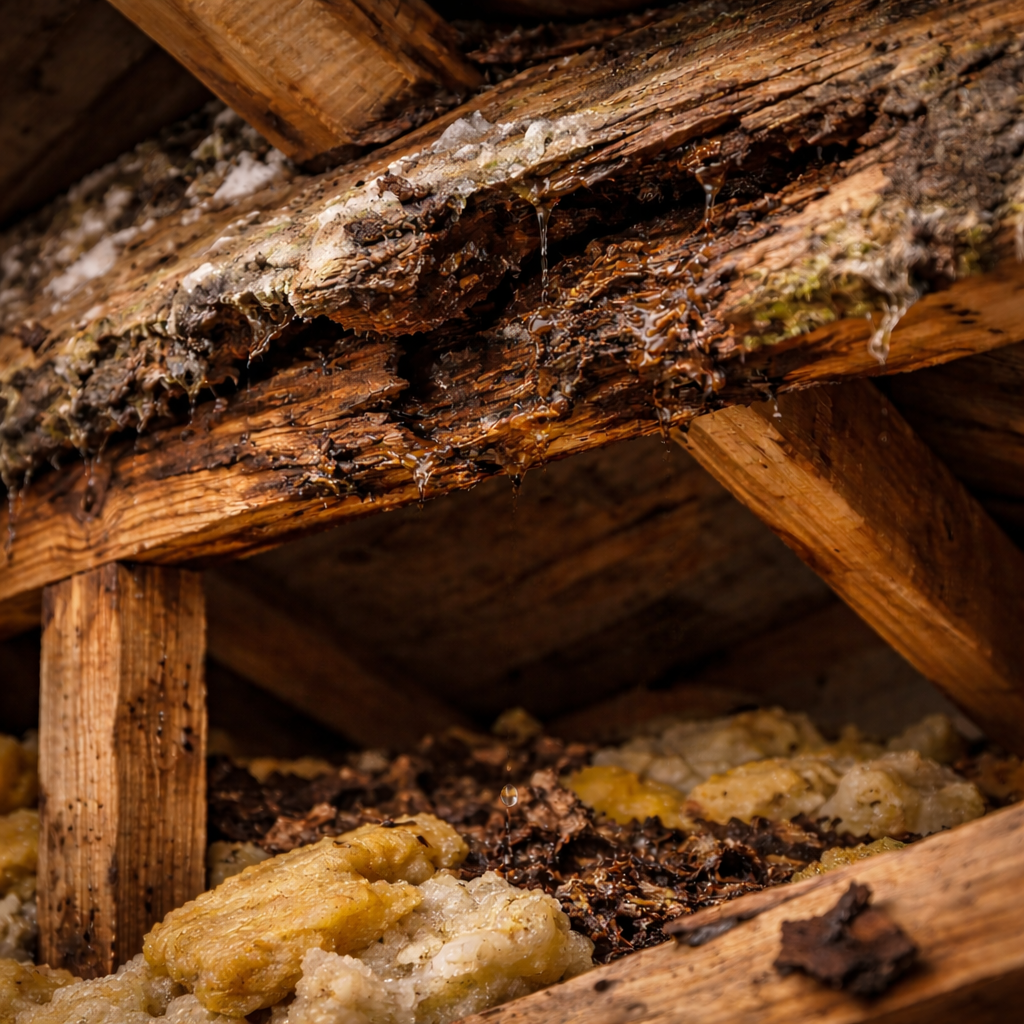 Dégradation progressive de la charpente