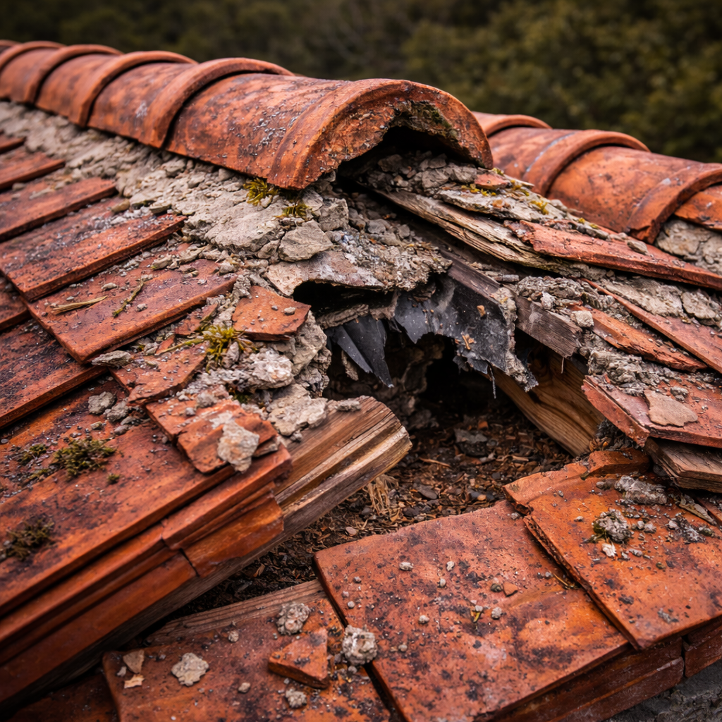 Dégradation progressive de la couverture