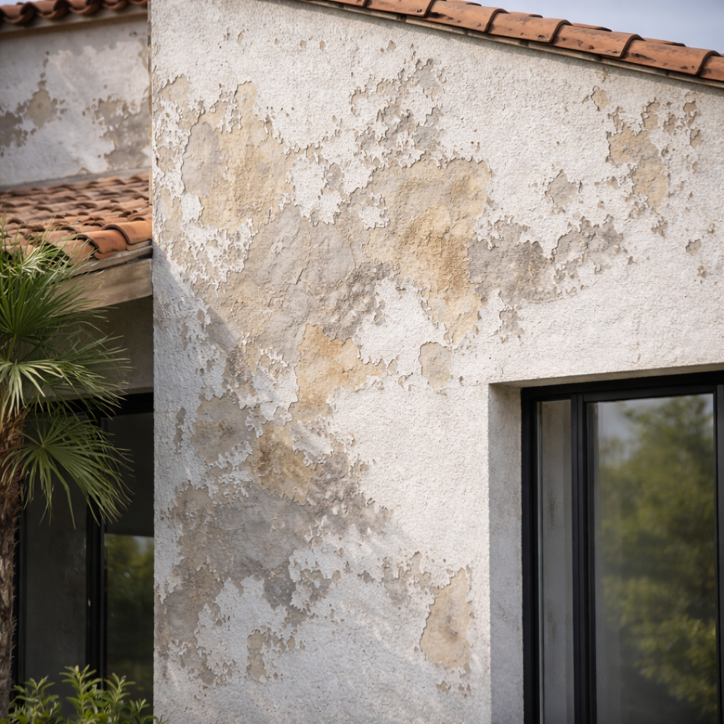 Façade ternie ou vieillissante