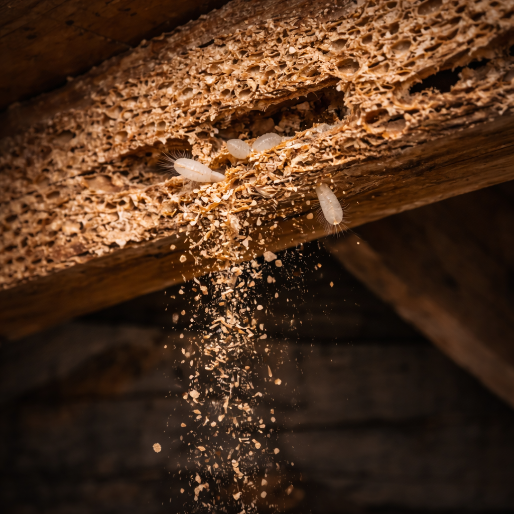 Attaque d’insectes xylophages