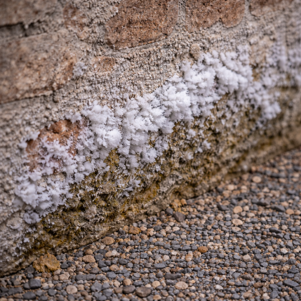 Salpêtre et efflorescences blanches