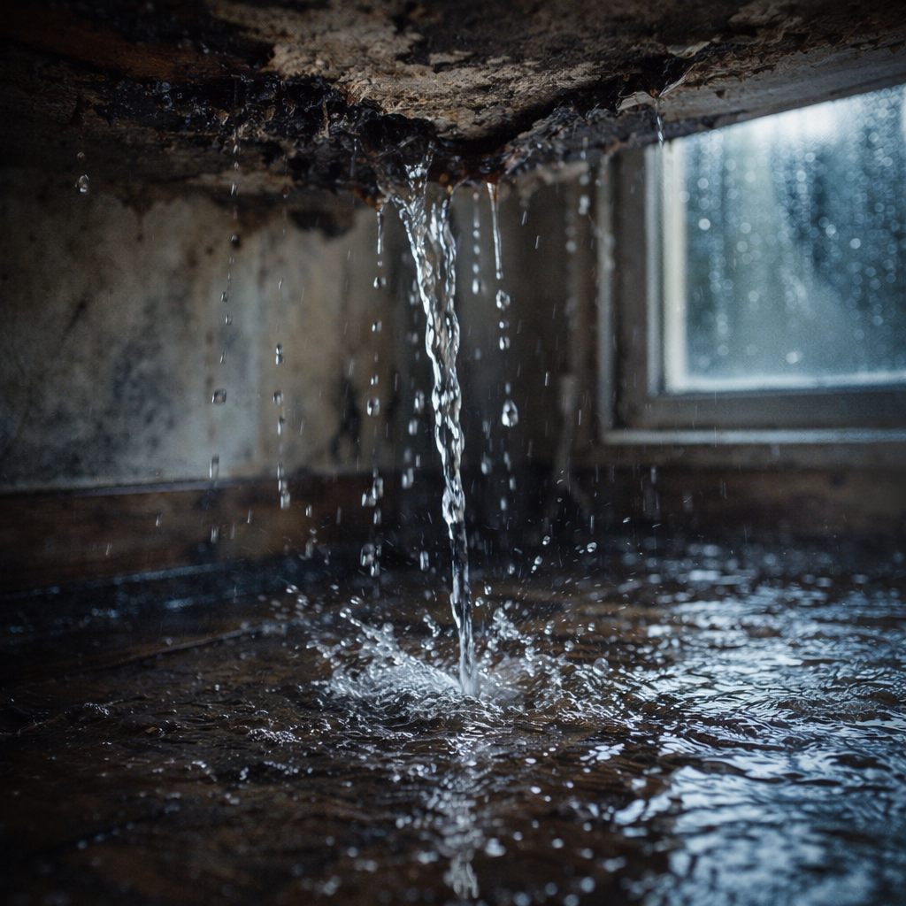 Infiltration d’eau après intempéries