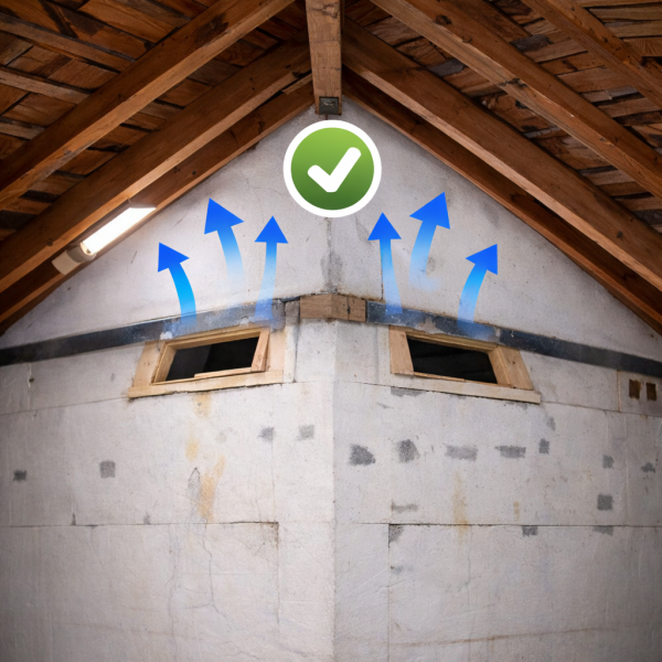 Bonne ventilation des combles